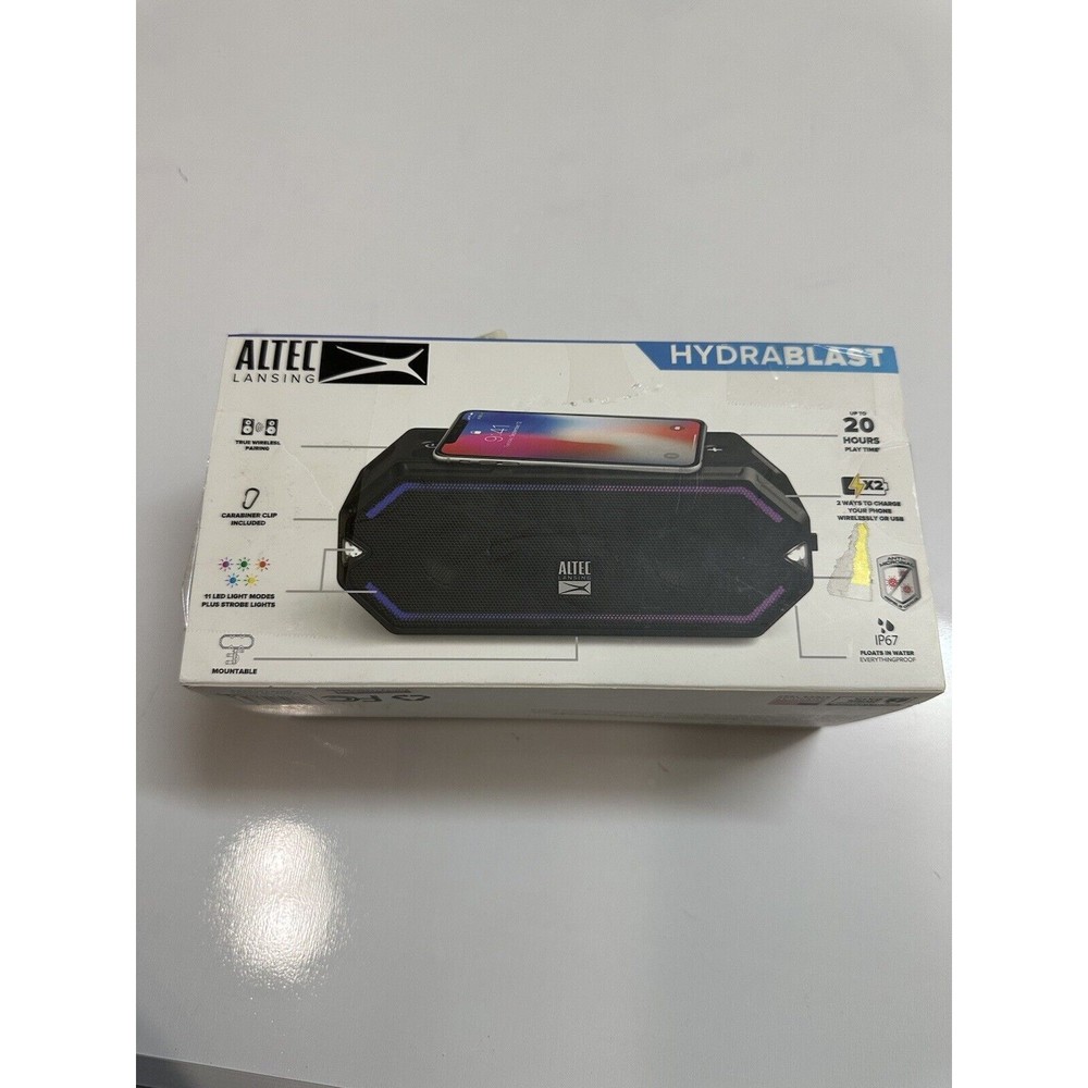 Altec Lansing, Everything Proof, HydraBlast Bluetooth Speaker, Black